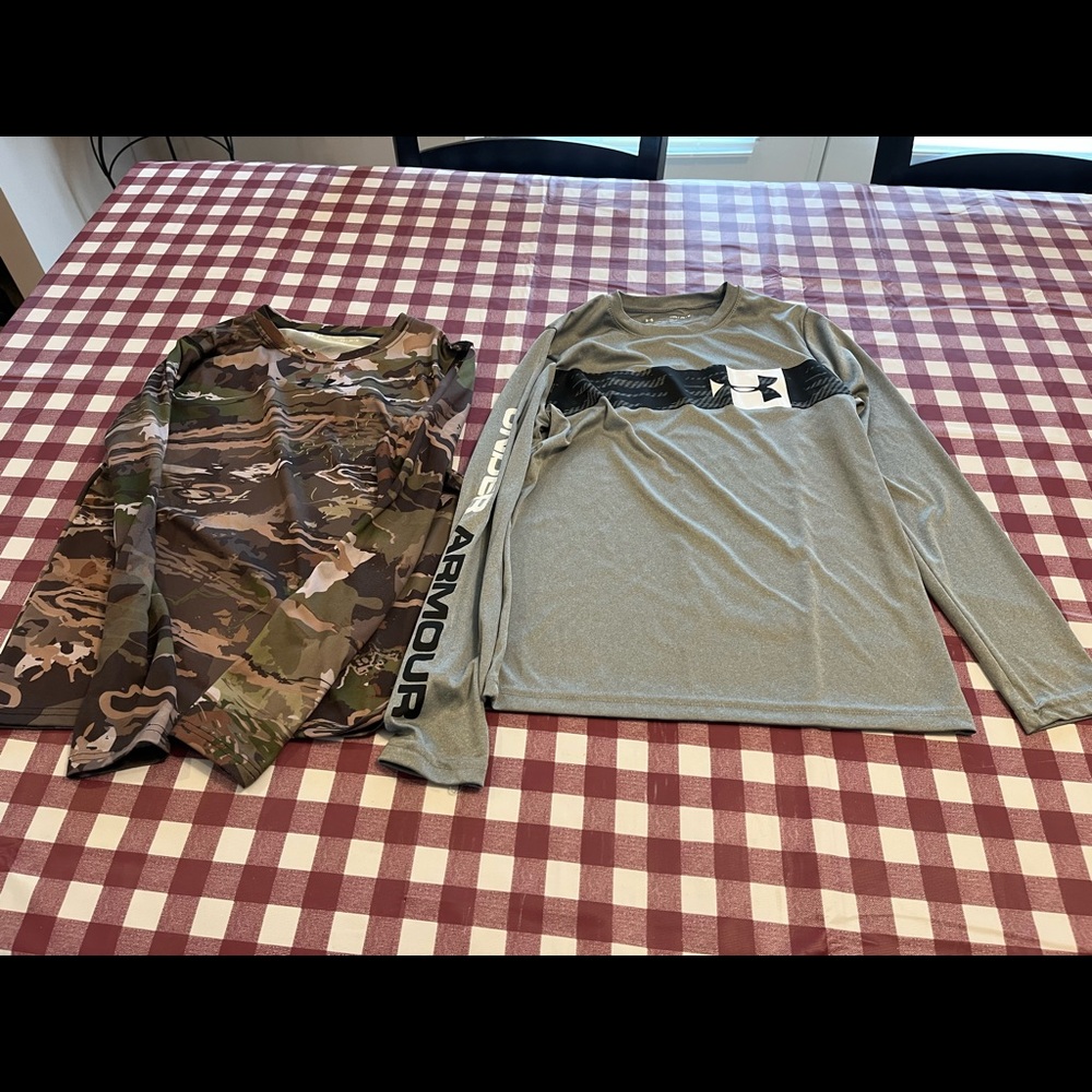 Boy under amour long sleeve dry fit shirts